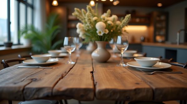 La table en bois massif : mélange de durabilité et d'esthétique